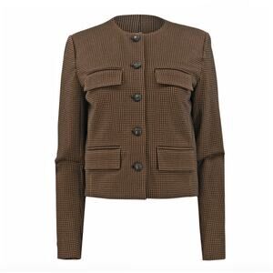 Veronica Beard Berkley Tailored Knit Jacket Acorn Size 4